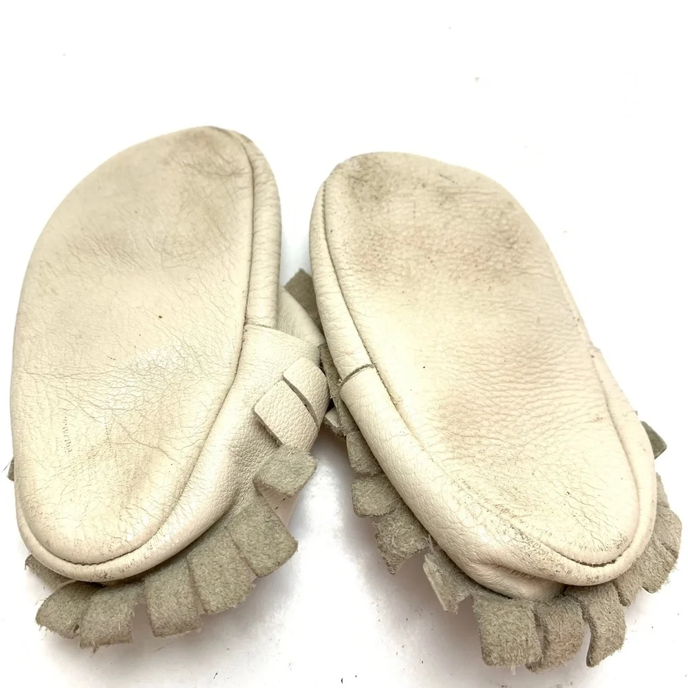 GENUINE LEATHER Soft Baby Moccasins Shoes Slippers